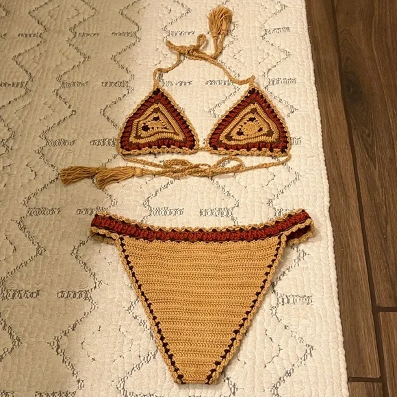 Avenue Swimclub Crochet Bathing Suit - Picture 2 of 9